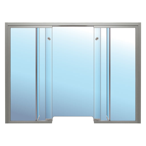 Baffle Transaction Window Clear Anodized Aluminum Frame