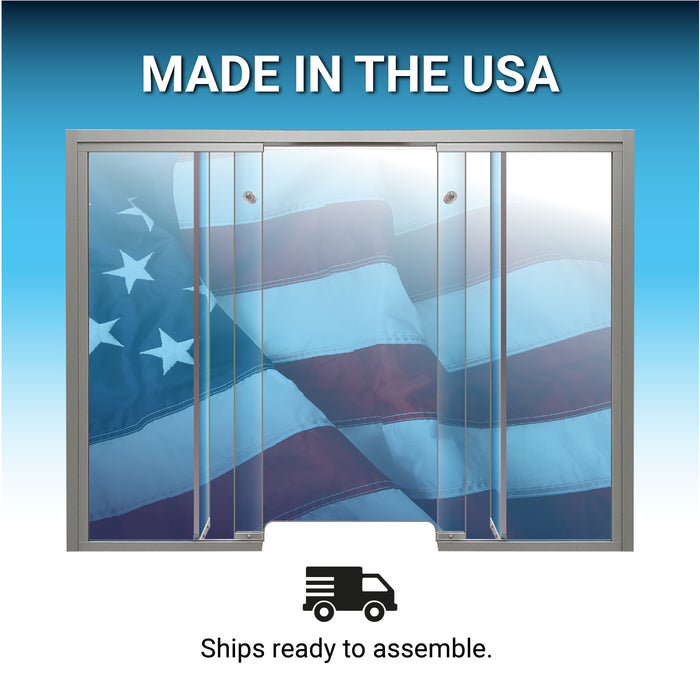 Roxbury Baffle Transaction Window Made in the USA