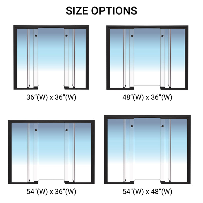 Roxbury Baffle Transaction Window Size Options