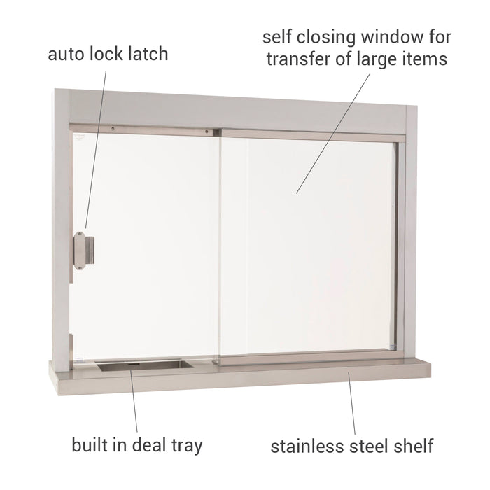 CSE-QS-STW | Interior Self-Closing Sliding Window | Multiple Sizes and Glass Options
