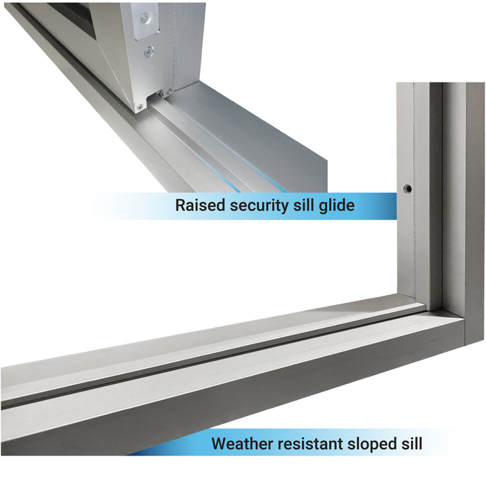 Ready Access 600 insulated window with transom and 2 sidelights drive thru covenant security equipment security sill