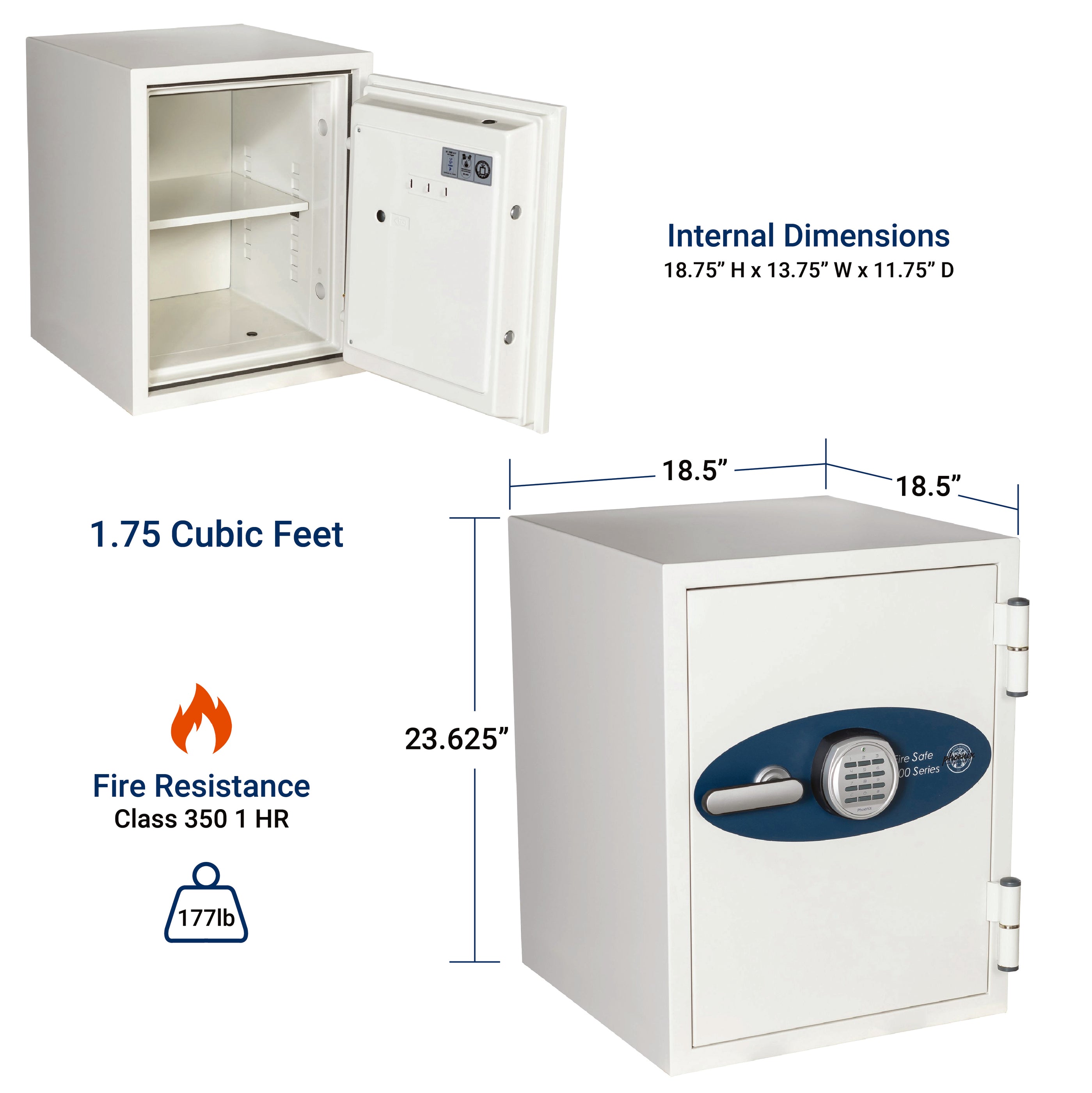 Phoenix 502, 1 Hour Fireproof Safe with Digital Lock, Protection from ...