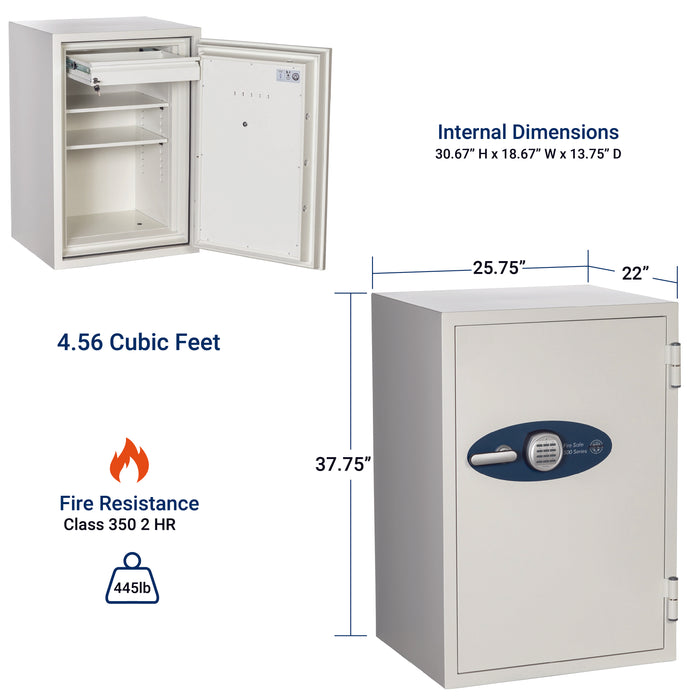 Phoenix 505, 2 Hour Fireproof Safe with Digital Lock, Protection from Fire, Impact, and Water | 4.56 cubic feet