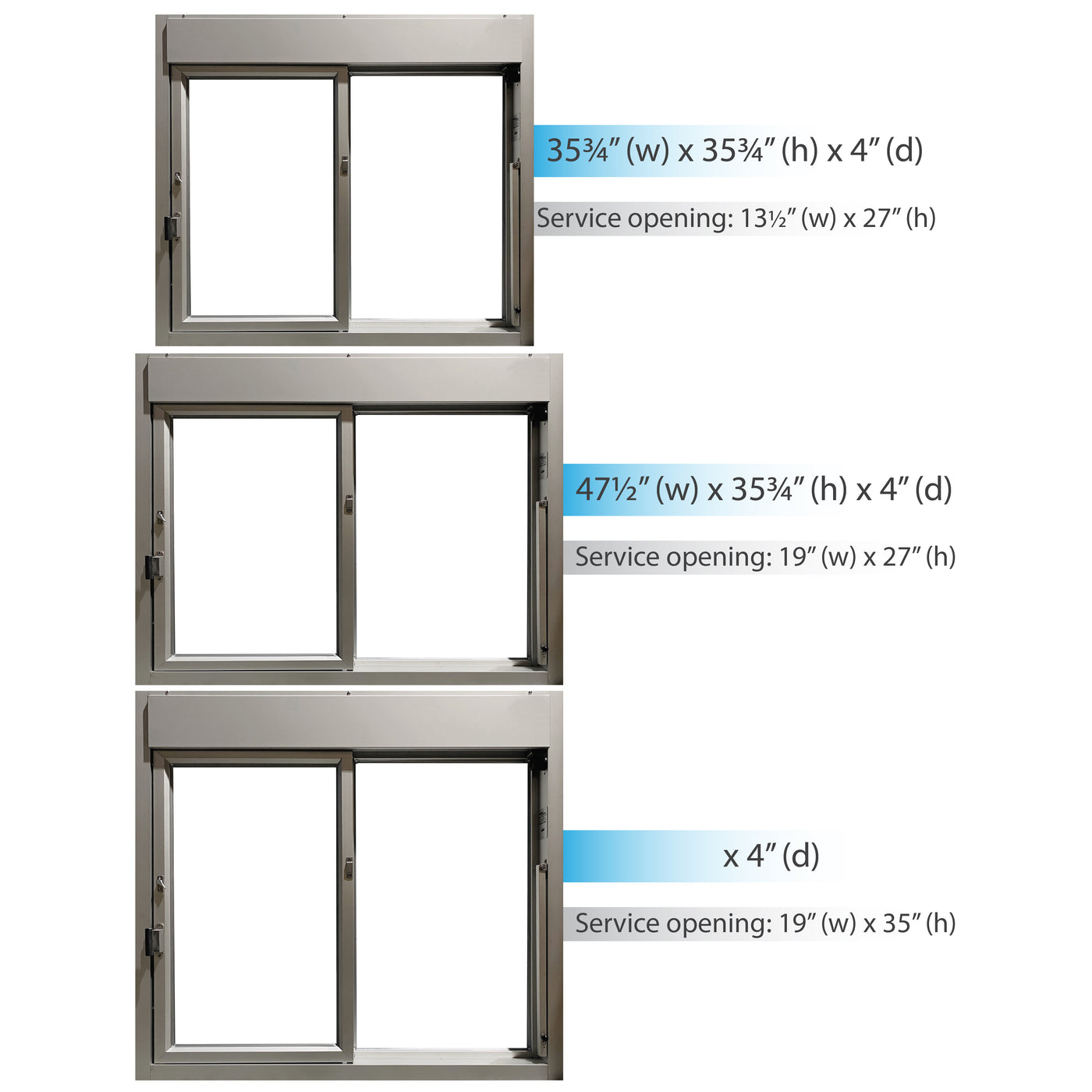 Ready Access 275 Self Closing Drive-Thru Single Panel Sliding Service ...