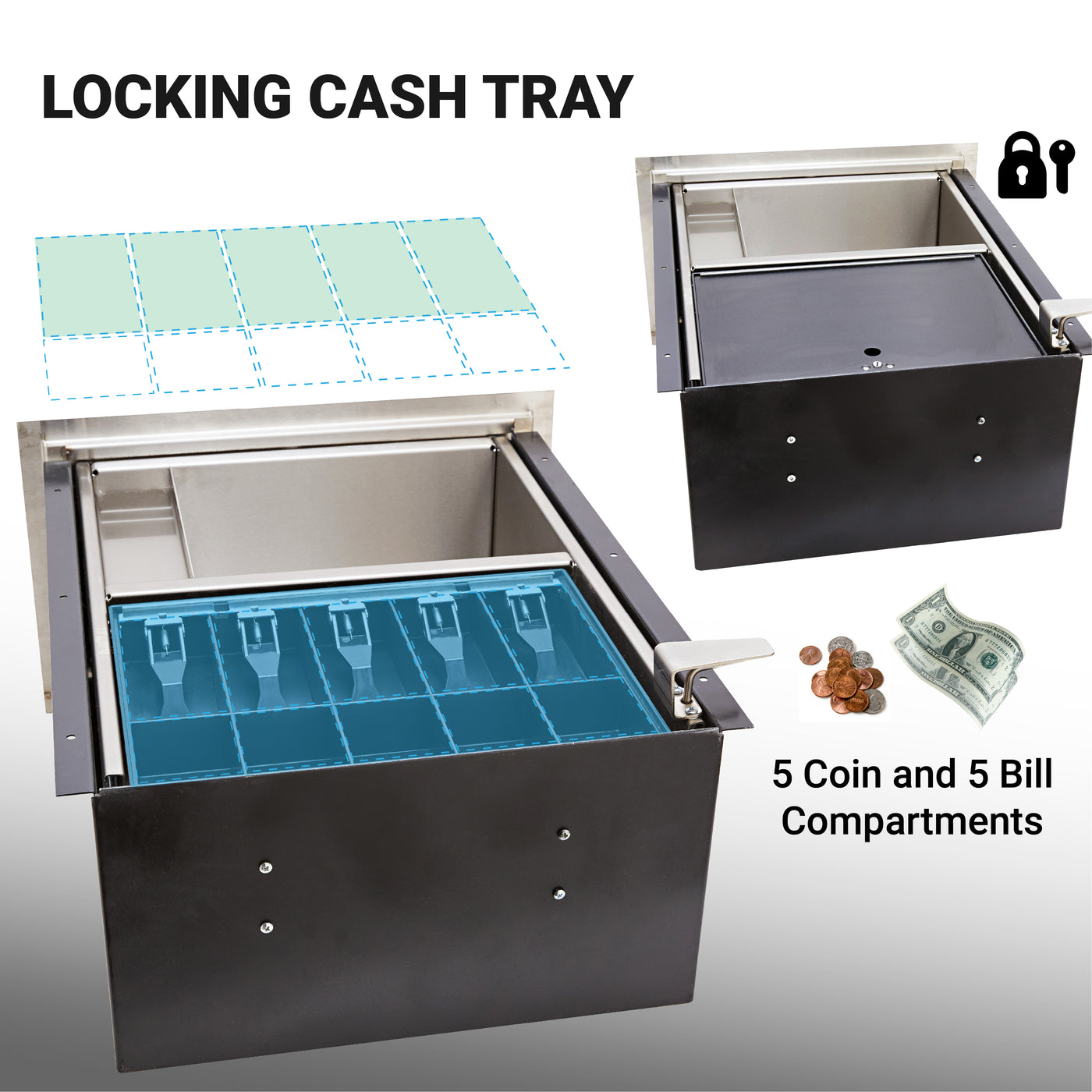 Transaction Box Armortex Bullet Resistant Transaction Drawer TD-DA-SS-10 – 10
