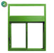 Ready Access 600 Low-e Drive Thru Slider Window Lime green