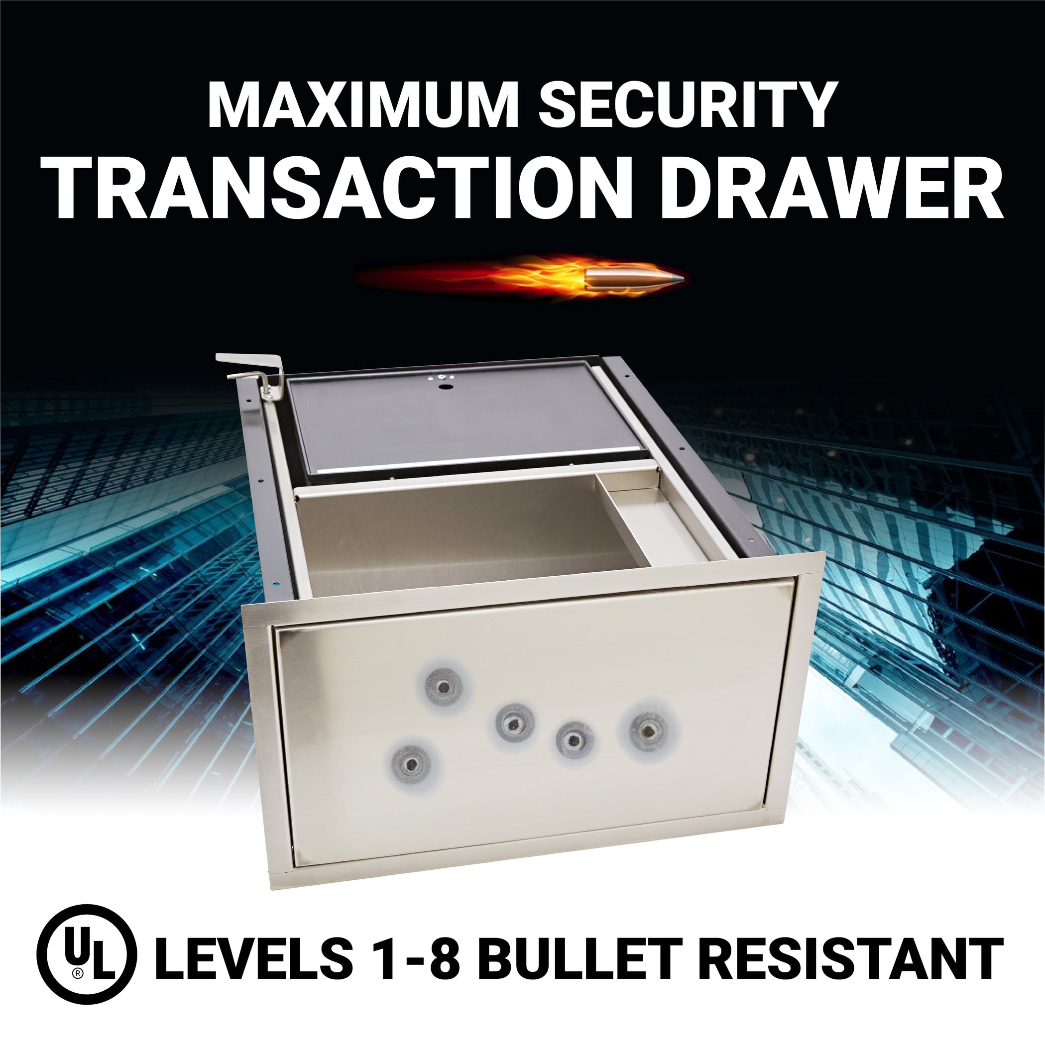Armortex Armortex Bullet Resistant Transaction Drawer TD-DA-SS-10 – 10