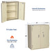 Phoenix Safe 44 inch Fireproof Storage Cabinet with Water Seal and Key Lock 10 Cubic Feet, FRSC36