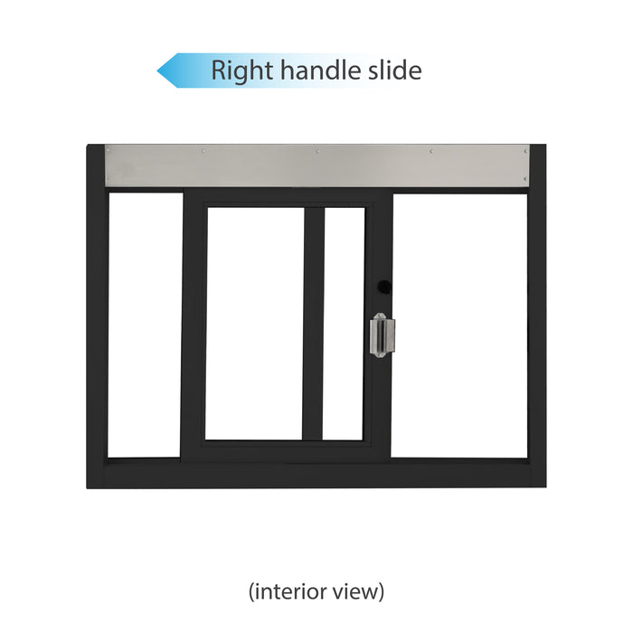 TEST Quikserv Self Closing Drive-Thru Slider Window 48" Wide x 36" High 9063 SC-4030