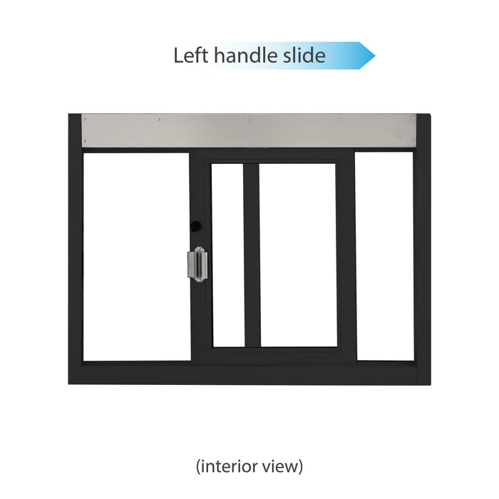 TEST Quikserv Self Closing Drive-Thru Slider Window 48" Wide x 36" High 9063 SC-4030