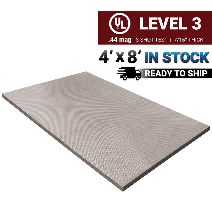 Armorcore Level 3 Bullet and Fire Resistant Fiberglass Wall Panel UL 752 Rated