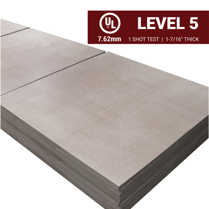 Armorcore Level 5 Bullet and Fire Resistant Fiberglass Wall Panel UL 752 Rated