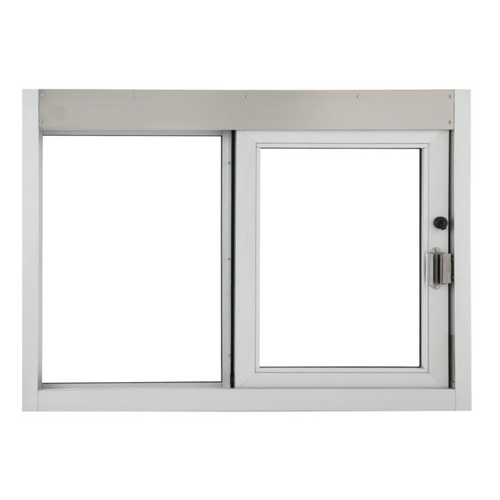 TEST Quikserv Self Closing Drive-Thru Slider Window 48" Wide x 36" High 9063 SC-4030