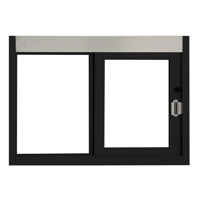 TEST Quikserv Self Closing Drive-Thru Slider Window 48" Wide x 36" High 9063 SC-4030