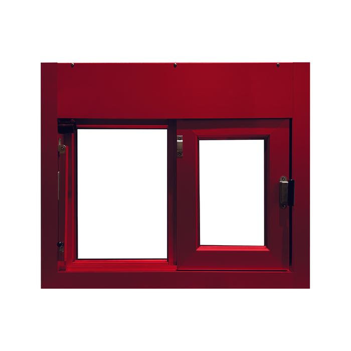 Ready Access Walkup Delivery Slider Window Covenant Security Equipment Red Frame