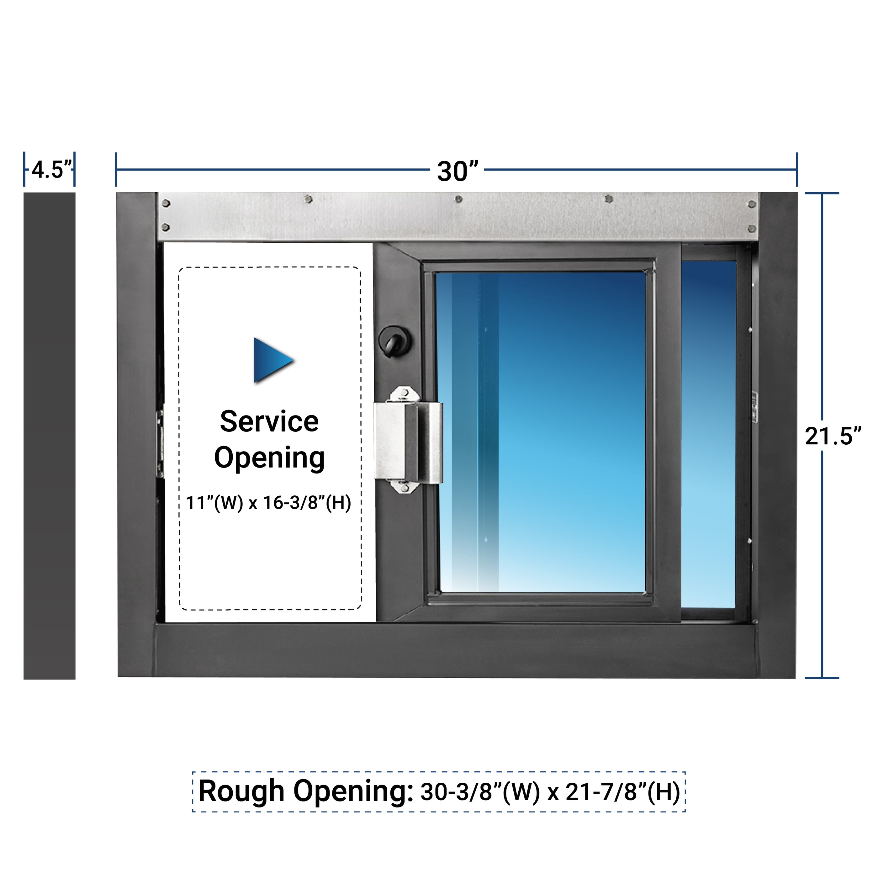 Quikserv Small Scale Side Sliding Transaction Window — Covenant ...