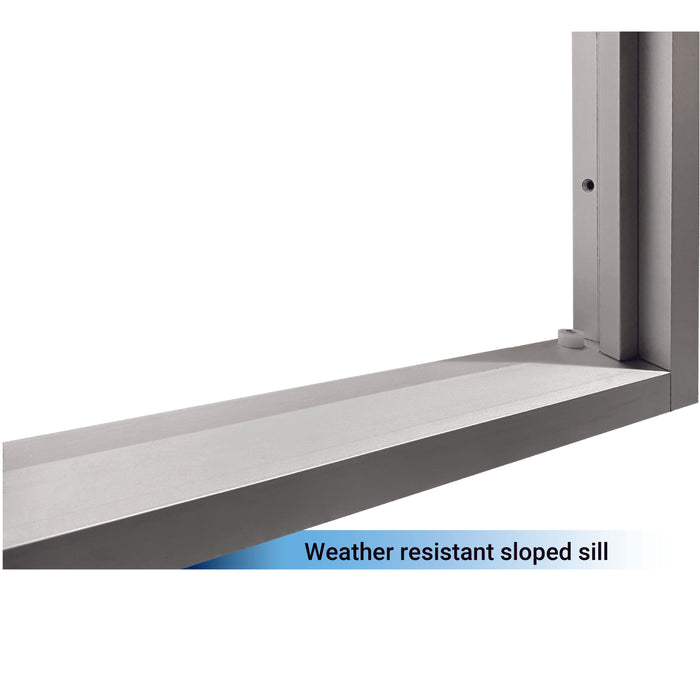 Ready Access 275 Self Closing Drive-Thru Slider Window with Transom and Side Lights, 1/4" Tempered Glass | Multiple Color Options