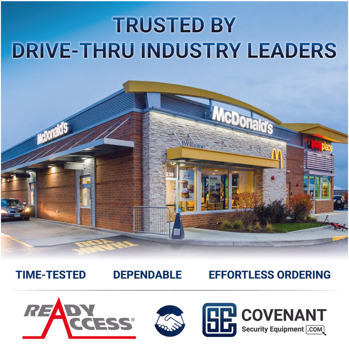 Ready Access and Covenant Security Equipment Drive Thru window leaders