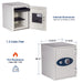 Phoenix Safe 1223 Olympian 1-Hour Dual Control Fireproof Safe for Home or Office 1.3 cu ft Covenant Security dimensions