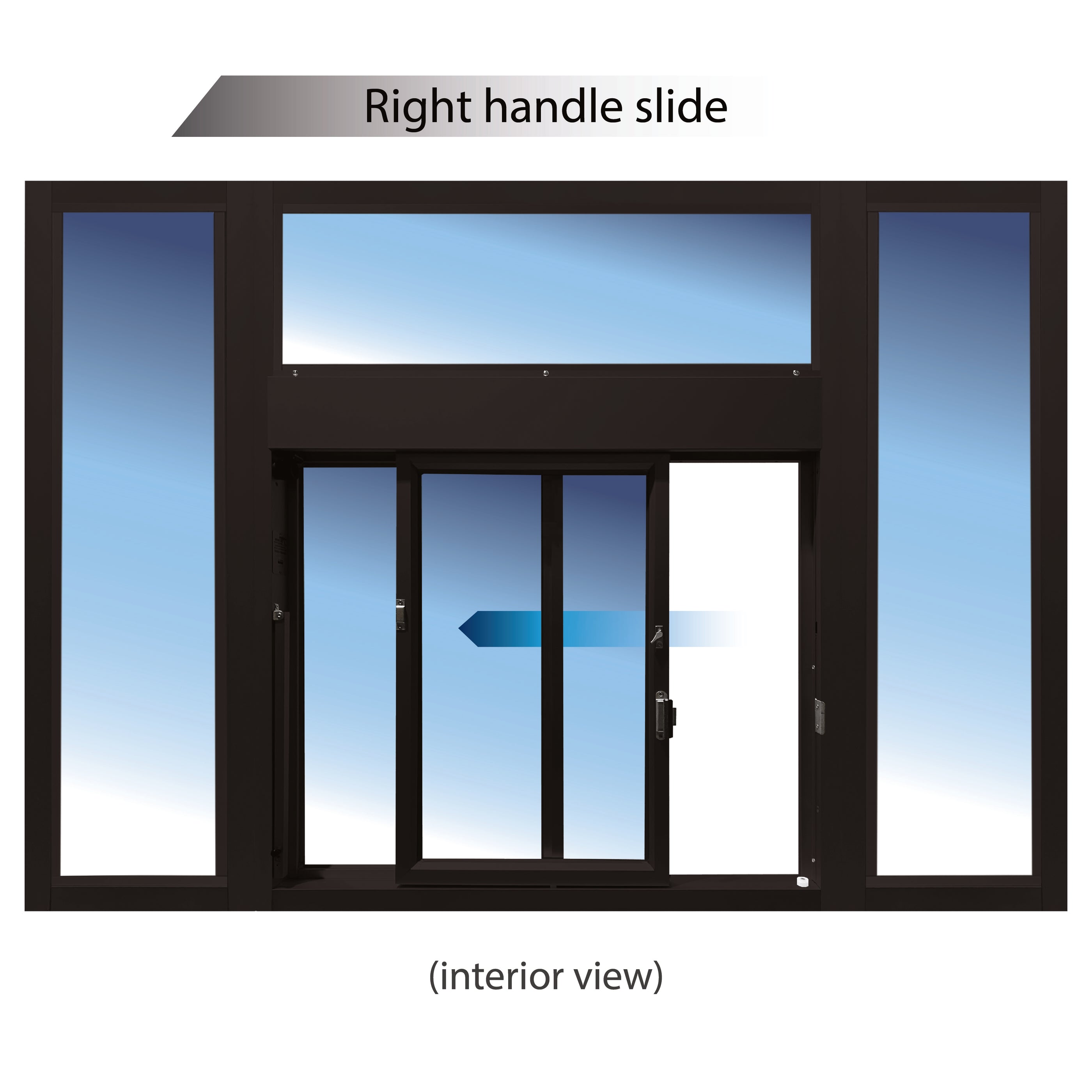 Intake Window Slide Ready Access 275 Self Closing Drive-Thru Slider Window with Transom an ...