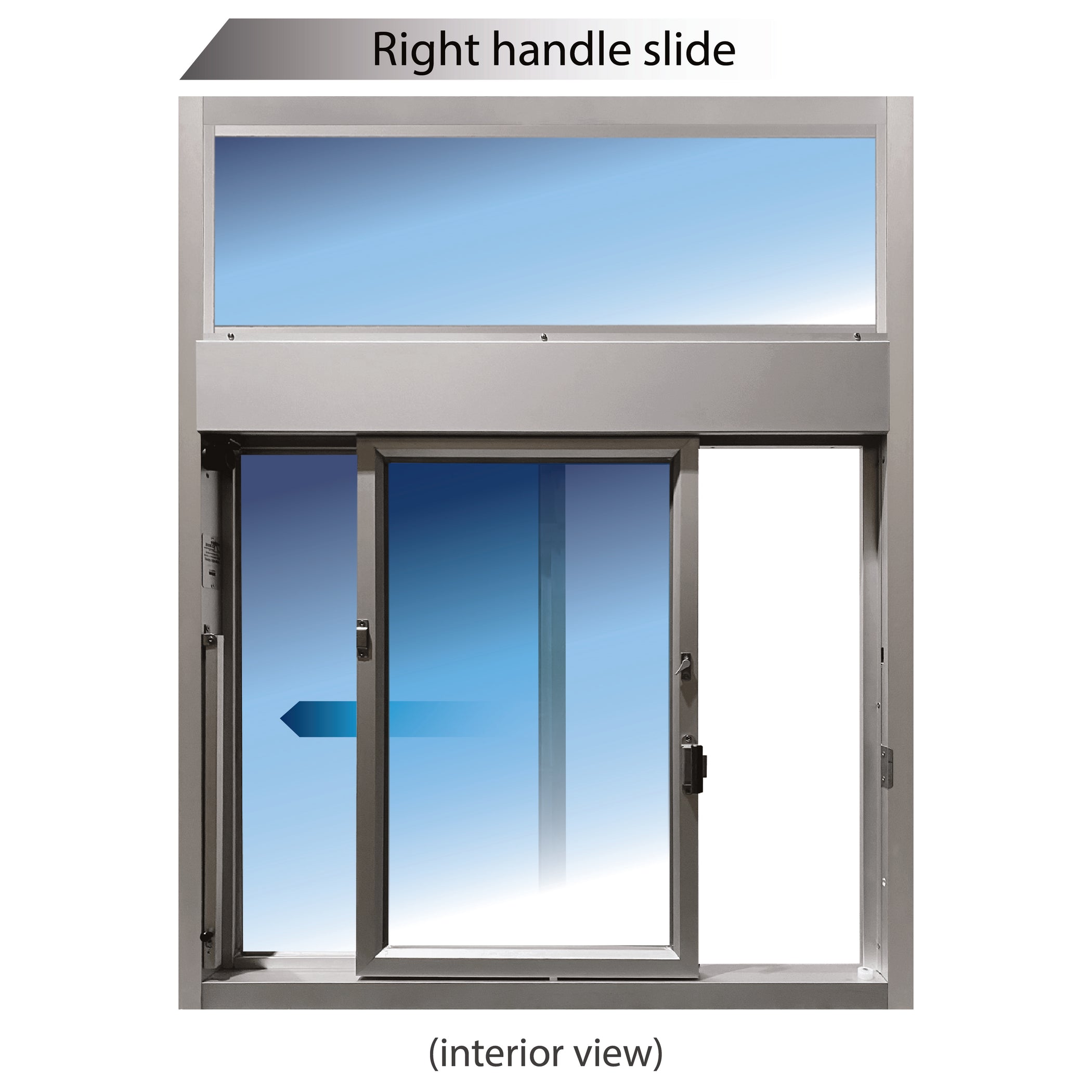 Window Closing Ready Access 275 Self Closing Drive-Thru Slider Window with Transom ...