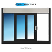 Miami Dade SC-4030 -IP CR - Drive Thru Window Flush, Self-Closing Single Slider, Clr Alum, R Hand, (Interior) Storm Impact 48" x 36"