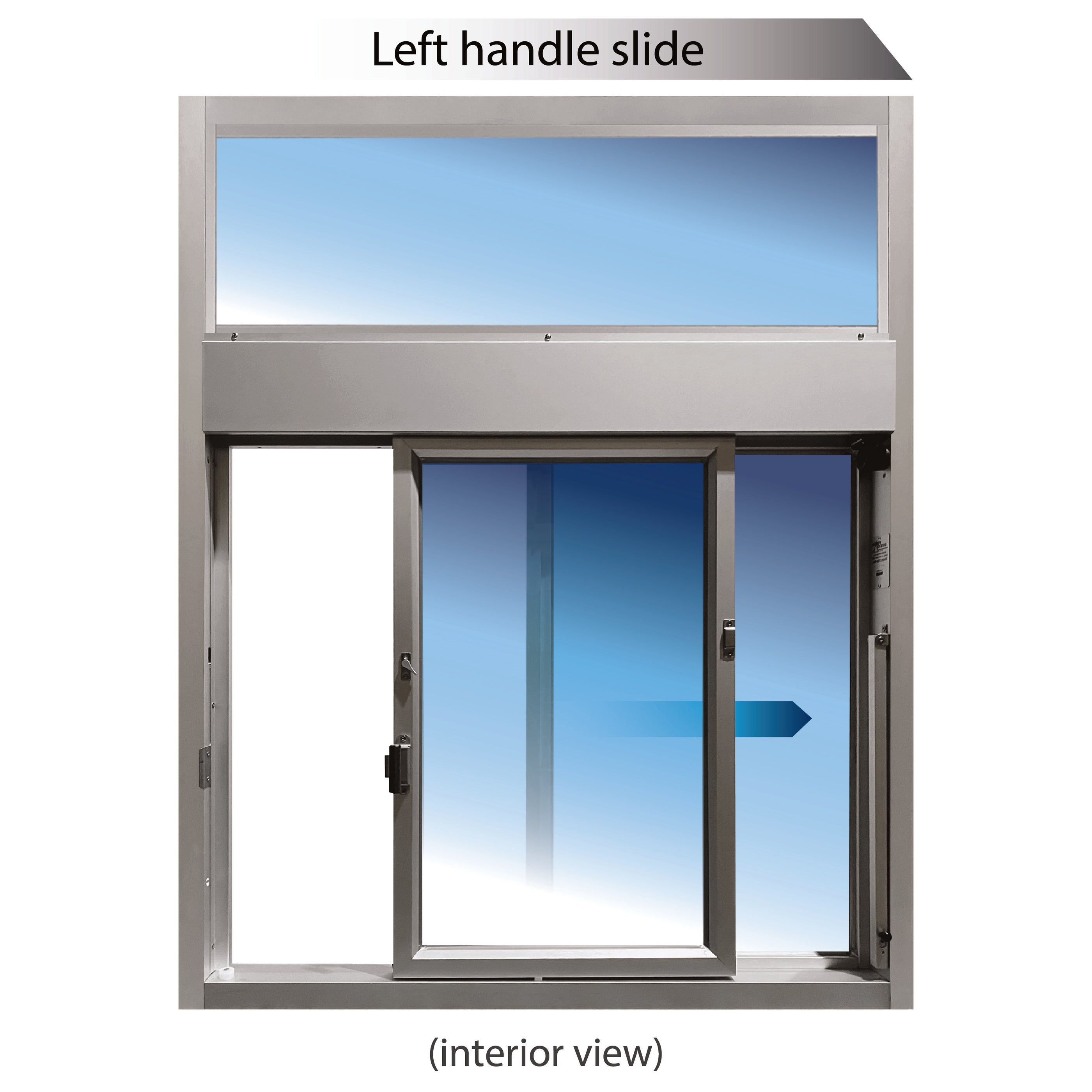 Window Closing Ready Access 275 Self Closing Drive-Thru Slider Window with Transom ...