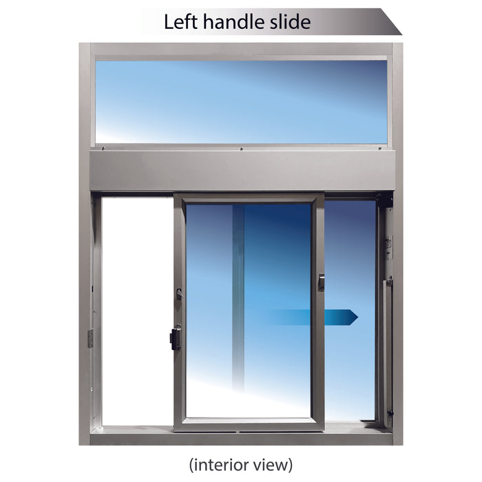 Ready Access 275 Self Closing Drive-Thru Slider Window with Transom | 47.5"H x 59.5"H | Multiple Color Options