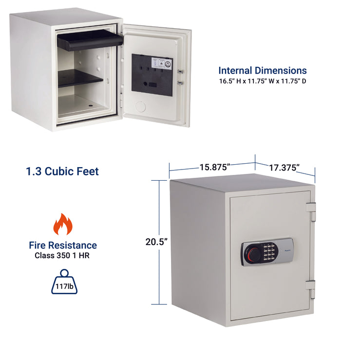 Phoenix Safe Olympian 1-Hour Digital Fireproof Safe for Home or Office 1.3 cu ft 1233