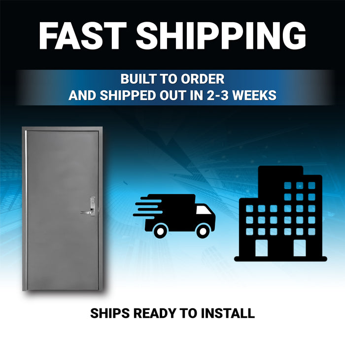 Standard Level 3 Bullet Resistant Metal Interior Door | Fast Shipping