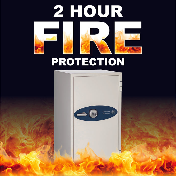 Phoenix 2 Hour Fireproof Safe with Digital Lock, Protection from Fire, Impact, and Water, 5.75 cubic feet, 1901