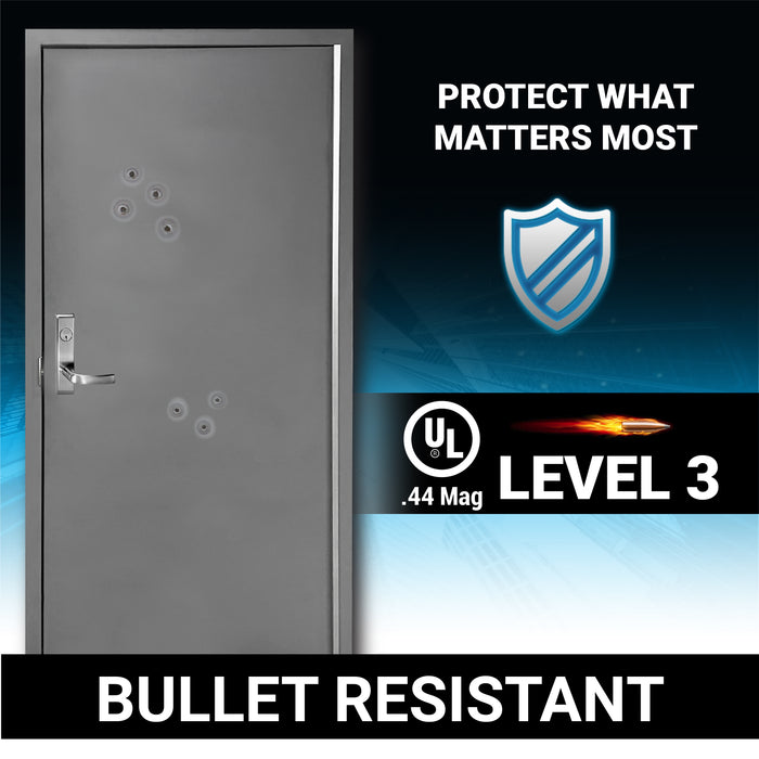 Standard Level 3 Bullet Resistant Metal Interior Door | Fast Shipping