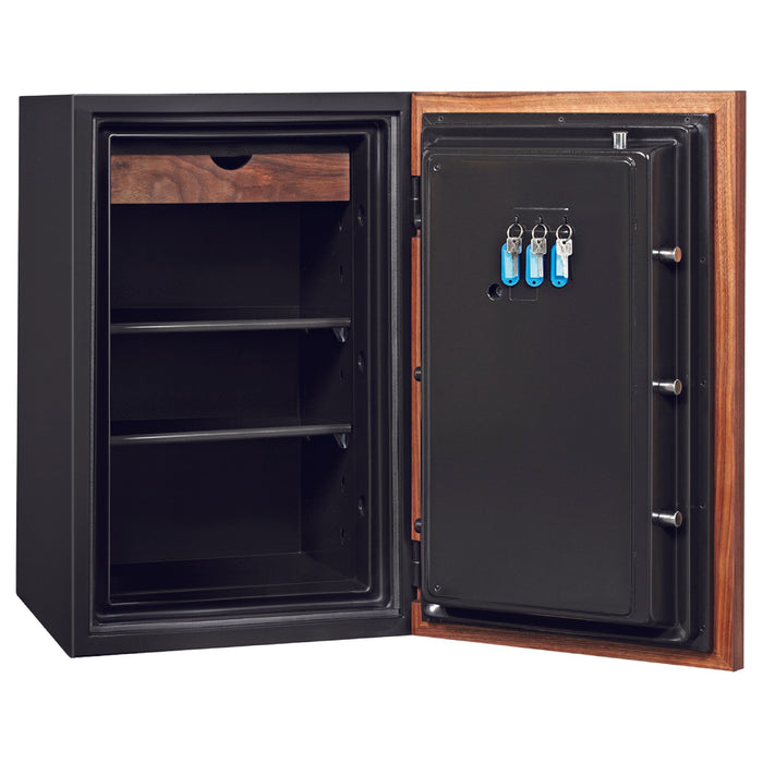 Phoenix 800 DBAUM, Luxury Fingerprint Walnut Door 1 Hour Protection Safe | 3 cubic feet