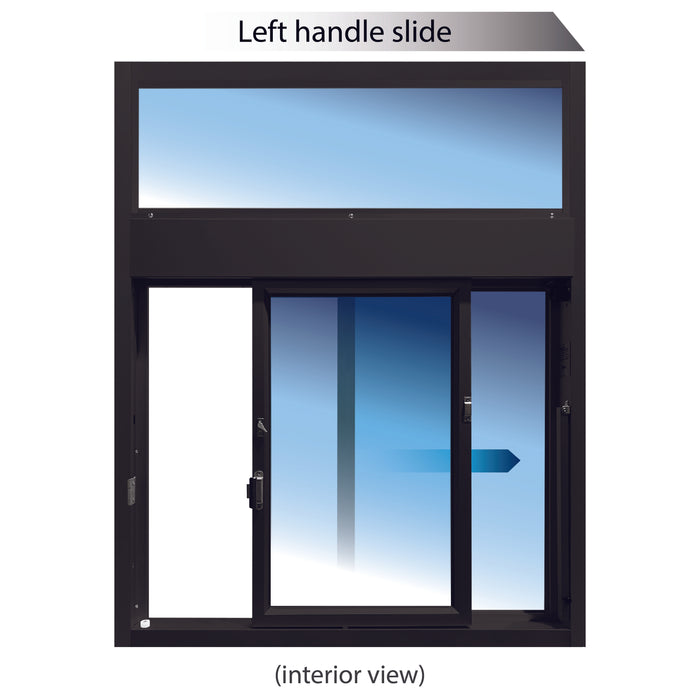 Ready Access 275 Self Closing Drive-Thru Slider Window with Transom | 47.5"H x 59.5"H | Multiple Color Options