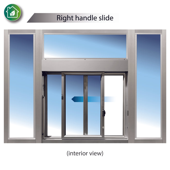 Ready Access 600 insulated window with transom and 2 sidelights drive thru covenant security equipment right handle clear