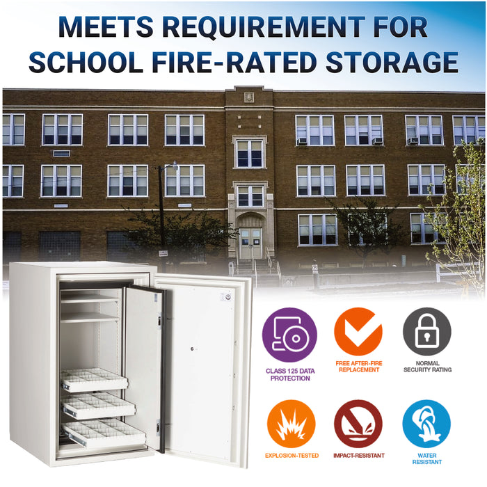 Fireproof Datasafe Phoenix 4621, Data Commander 2 Hour Digital Fireproof Data Safe for DL ...