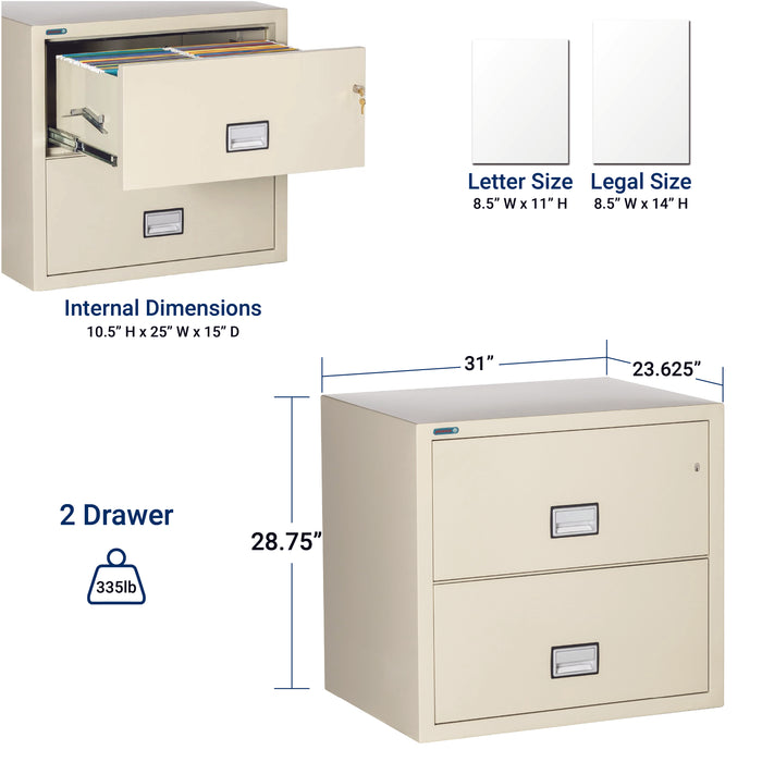 Phoenix Safe lateral file 2 drawer LAT2W31 Covenant Security Equipment