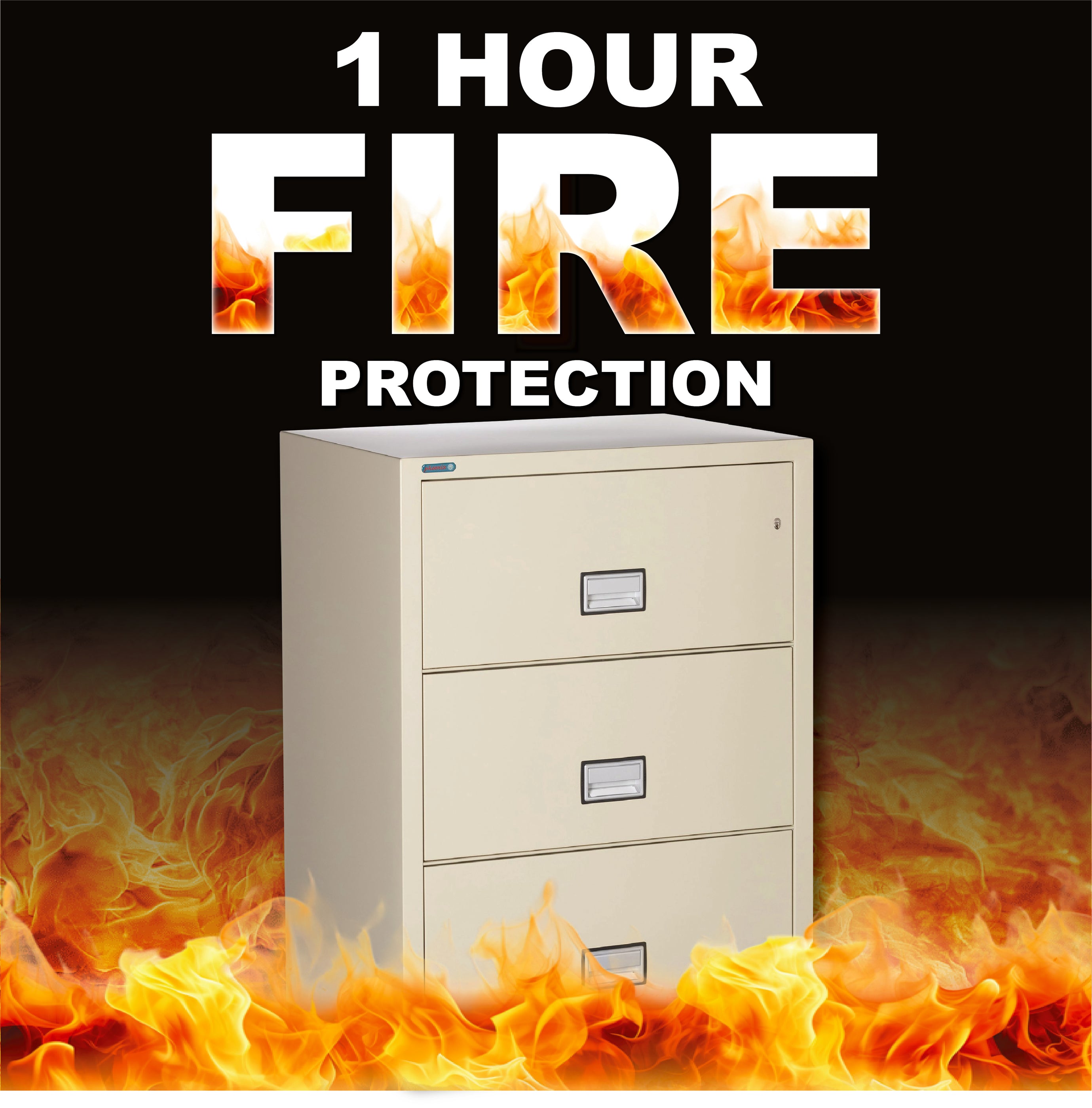 Phoenix Fire-Resistant 1-Hour Fire-Rated Lateral File Cabinet | Legal ...