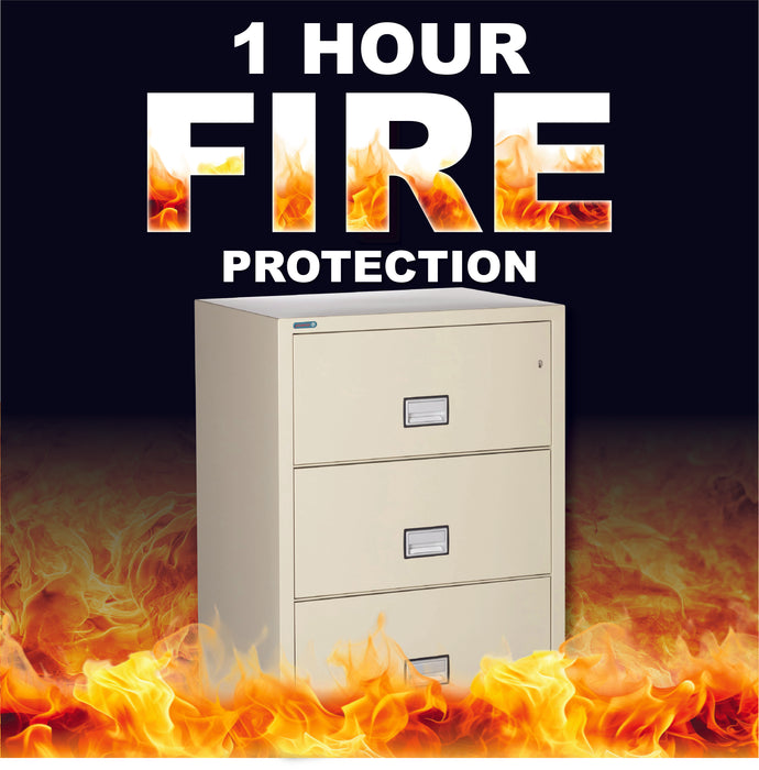 1 hour fire protection Phoenix Safe lateral file 3 drawer LAT3W31 Covenant Security Equipment