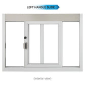 SS-4844-E - Clear Left Hand, Electric Single Slider - 1/4" Tempered - 47 1/2" x 43 1/2"