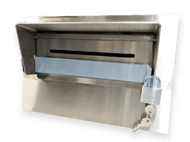 Lockable Lift Plate for In-Wall Depository Unit