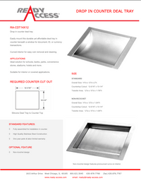 Drop in Counter Deal Tray