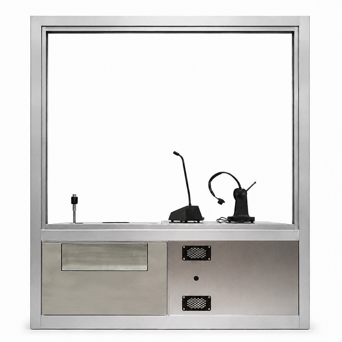 Ready Access 603 Transaction Window with Integrated Drawer and Intercom - 47-1/2" W x 58-1/2" H
