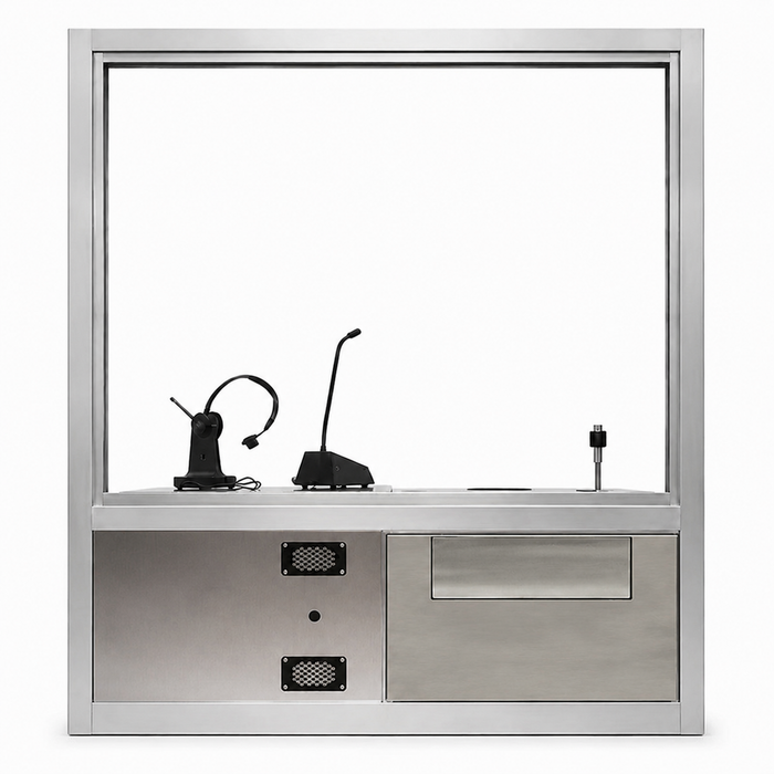 Ready Access 603 Transaction Window with Integrated Drawer and Intercom - 47-1/2" W x 58-1/2" H