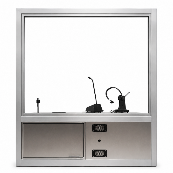 Ready Access 603 Transaction Window with Integrated Drawer and Intercom - 47-1/2" W x 58-1/2" H