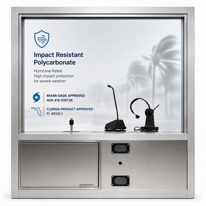 Ready Access 603 Transaction Window with Integrated Drawer and Intercom - 47-1/2" W x 58-1/2" H