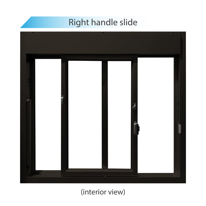 Bronze 275-SC Ready Access Self Closing Drive-Thru Slider Window Right Hand Slide