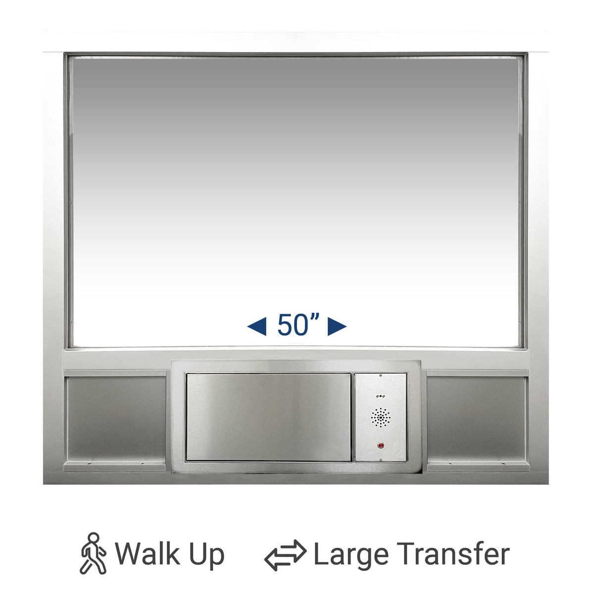 Large Transfer Walk Up Transaction Window Station | 50