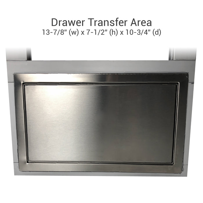 transaction drawer amplified speak thru station drawer view