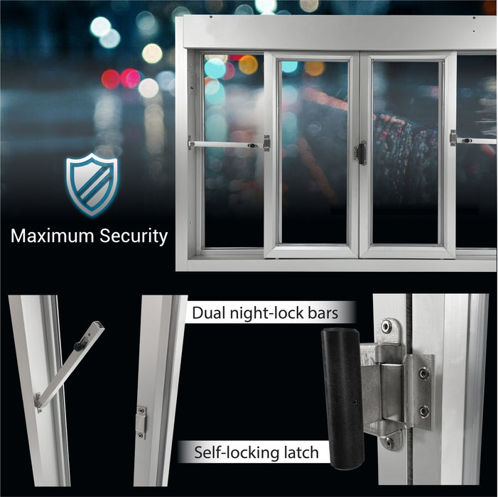 Ready Access Bi-parting drive thru window Covenant Security Equipment
